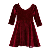 Holiday Twirly Dress in Burgundy Bodre
