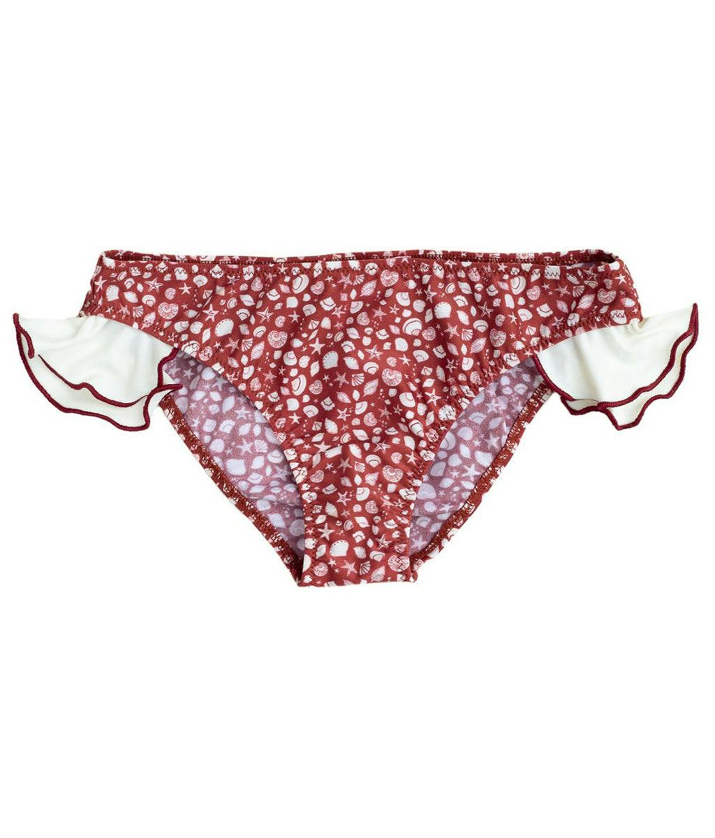 Nora Swim Pants Terracotta Shell Print