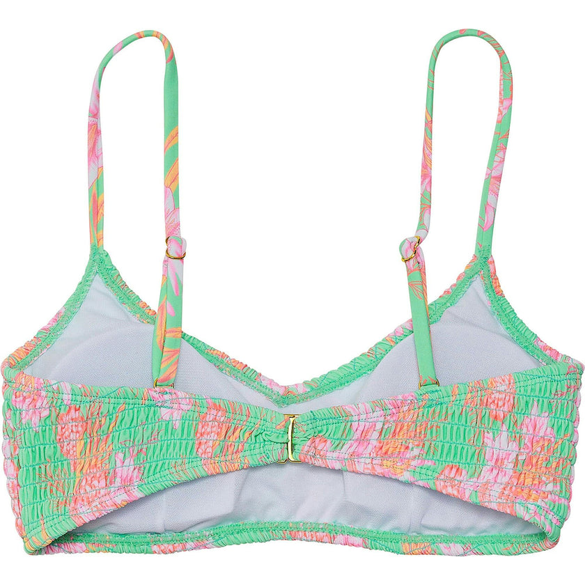 Women'S Sustainable Spaghetti Strap Smocked Bikini Top