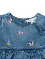 Denim Embroidered Dress Ladybird Broderie