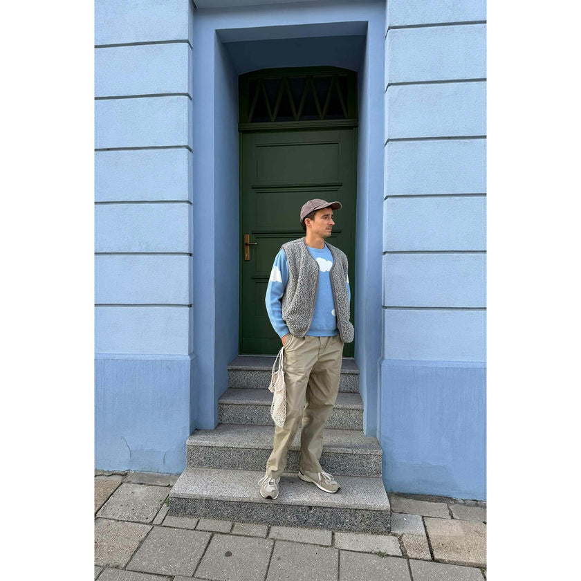 adult wool blend sweater - cloudy