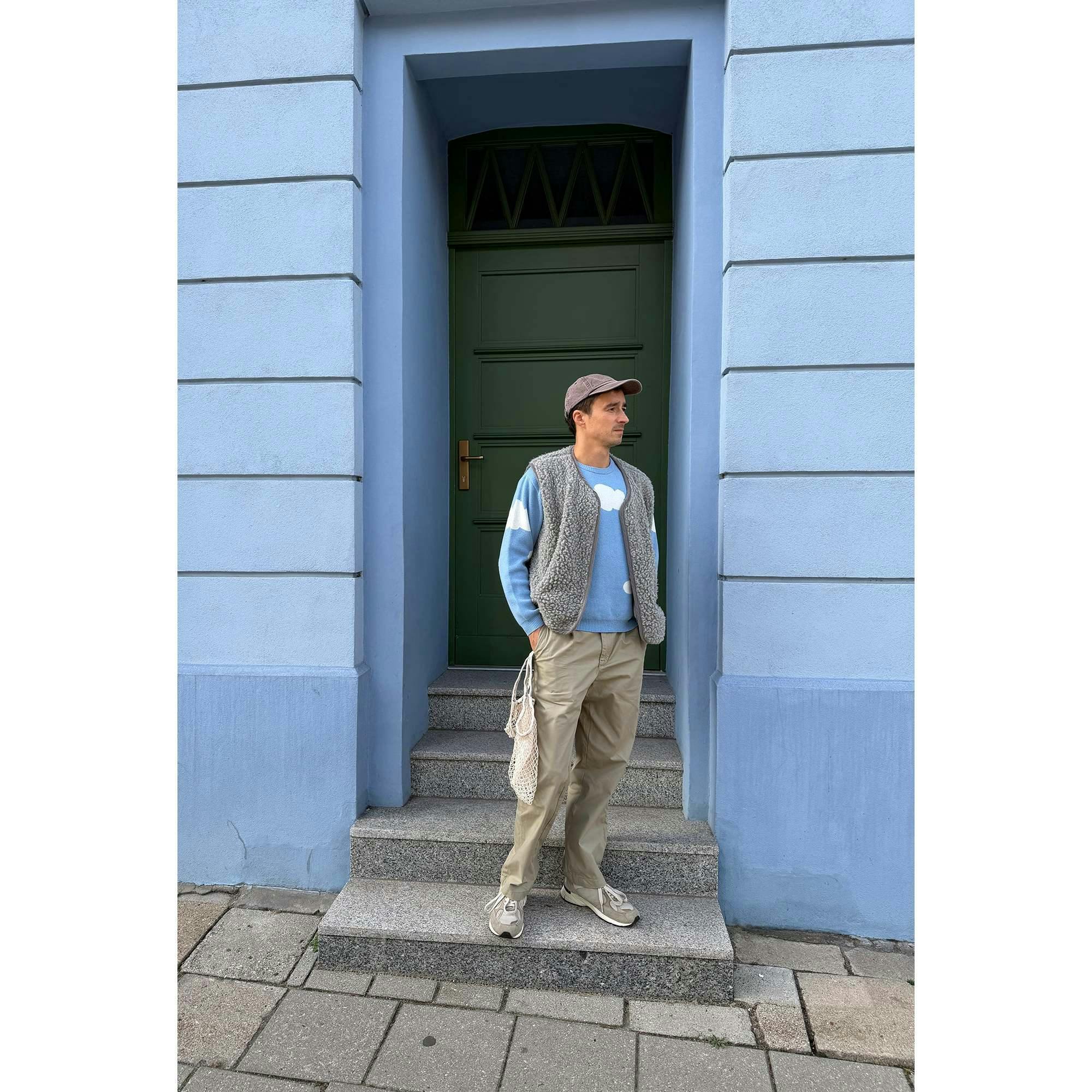 adult wool blend sweater - cloudy