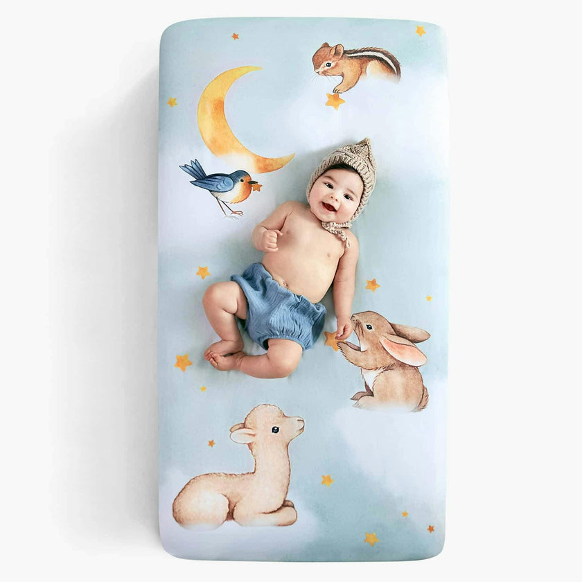 Goodnight Wonderland Standard Crib Sheet