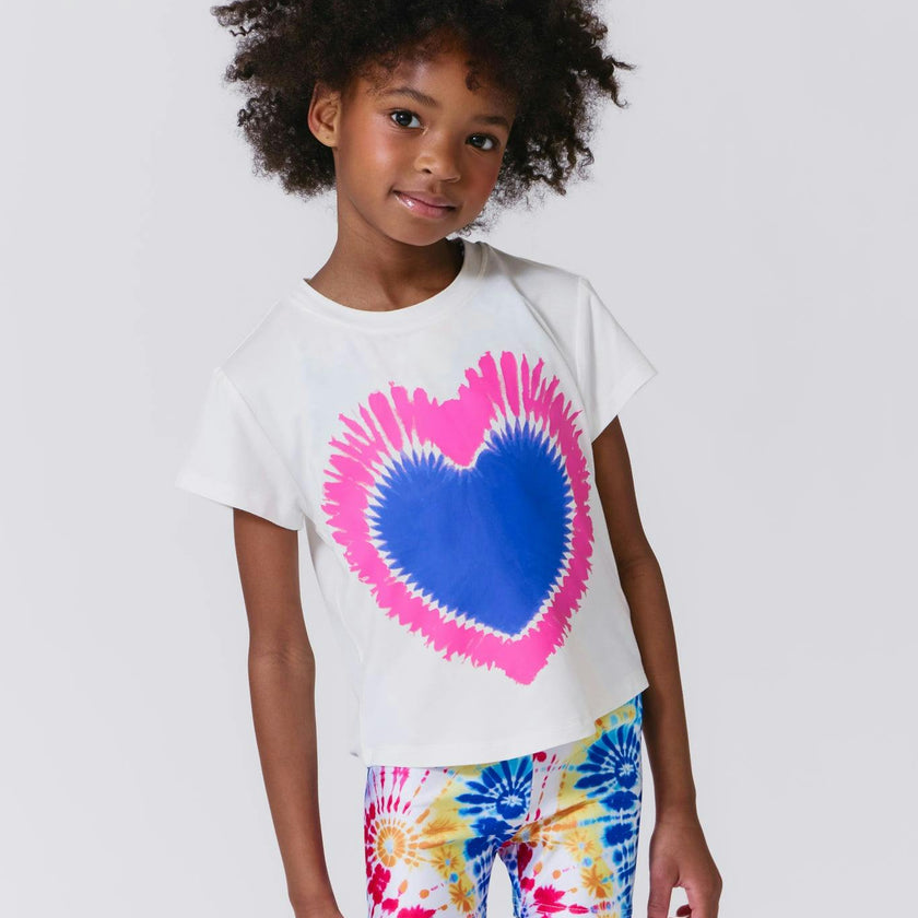 Girls Baby Tee in Starburst Heart