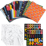 DIY Paper Airplanes Activity Kit - 24 Designs - 2 Sticker Sheets
