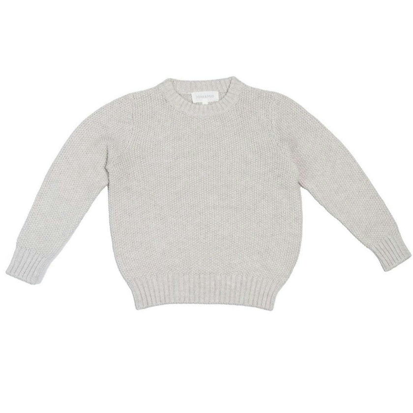 Moss Stitch Jumper | Grey