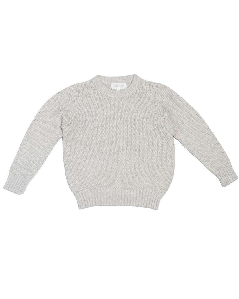 Moss Stitch Jumper | Grey