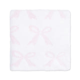 Chenille - Baby Pink Bow Blanket