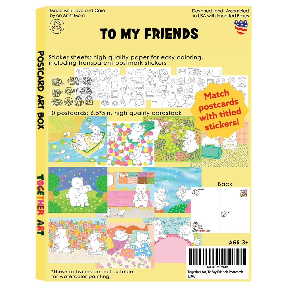 To My Friends Postcard Art Kit