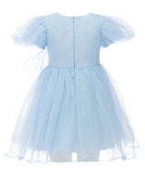 Blue Bow Organza Dress