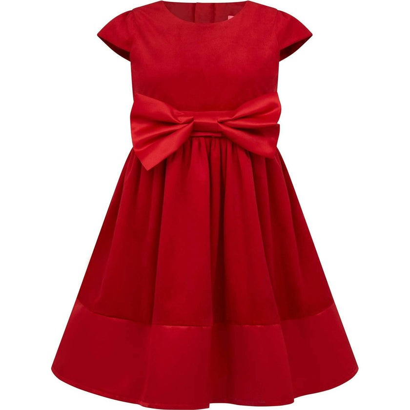 Florence Velvet & Satin Bow Party Dress