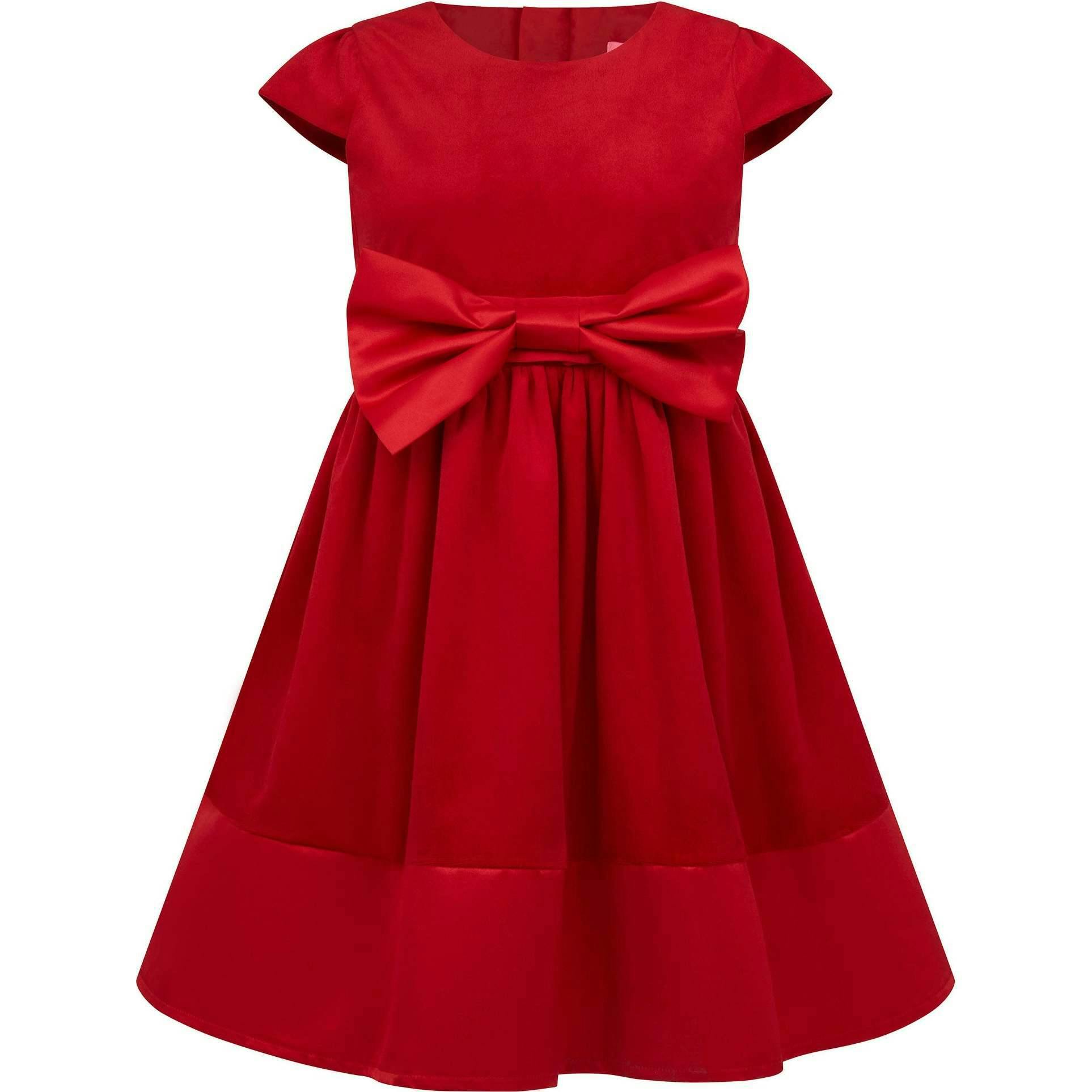 Florence Velvet & Satin Bow Party Dress