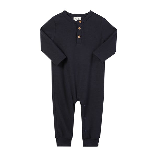 MASON Navy Henley Romper