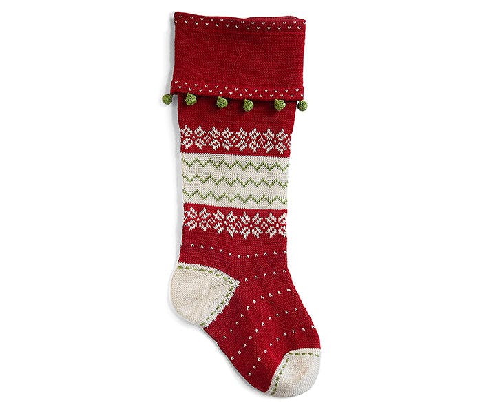 Nordic Stocking with Mini Poms
