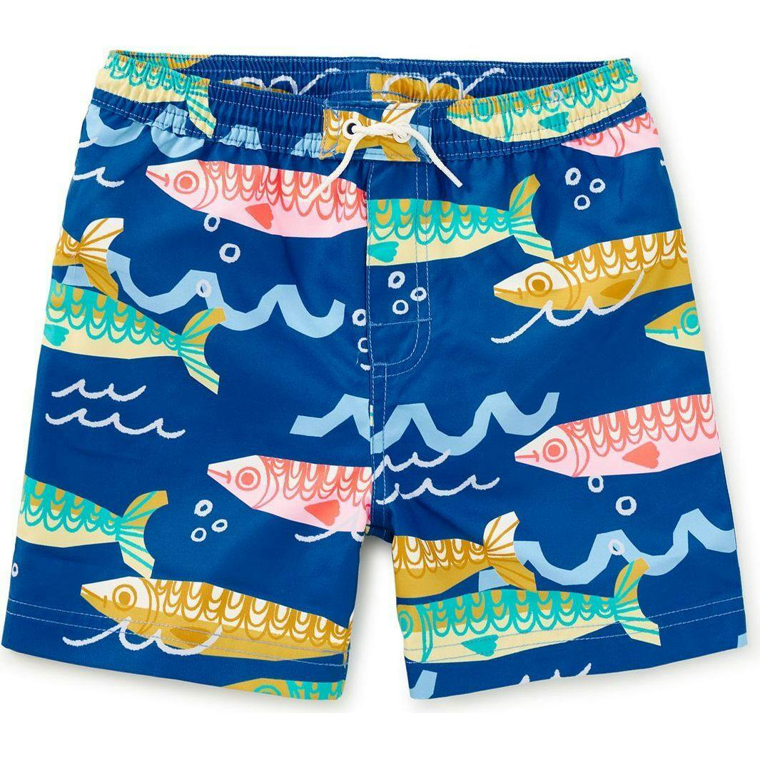 Mid-Length Swim Trunks, Blue