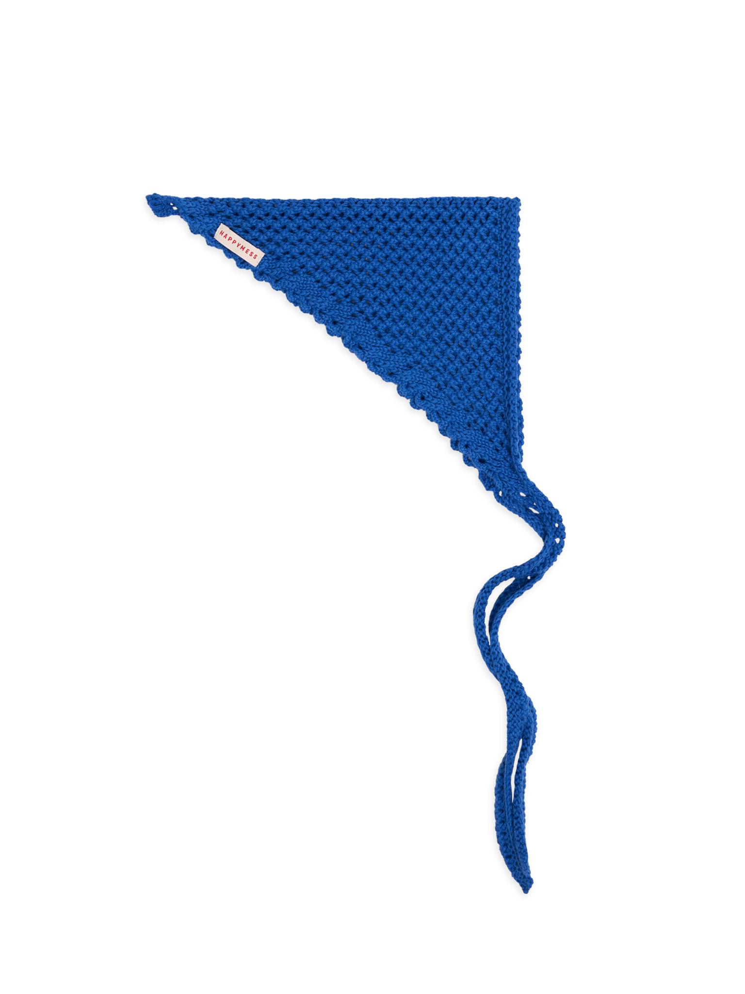 organic cotton crochete bandana - deep sea