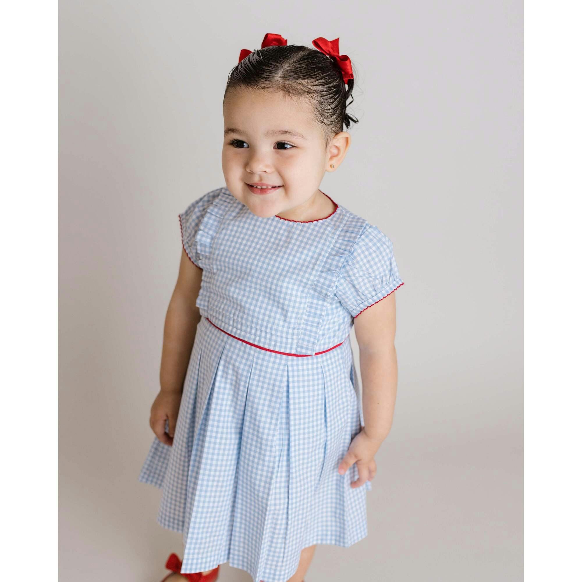 Gingham Pleated Dress