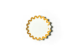 Brass Arabesque Trim Scallop Salad Plate