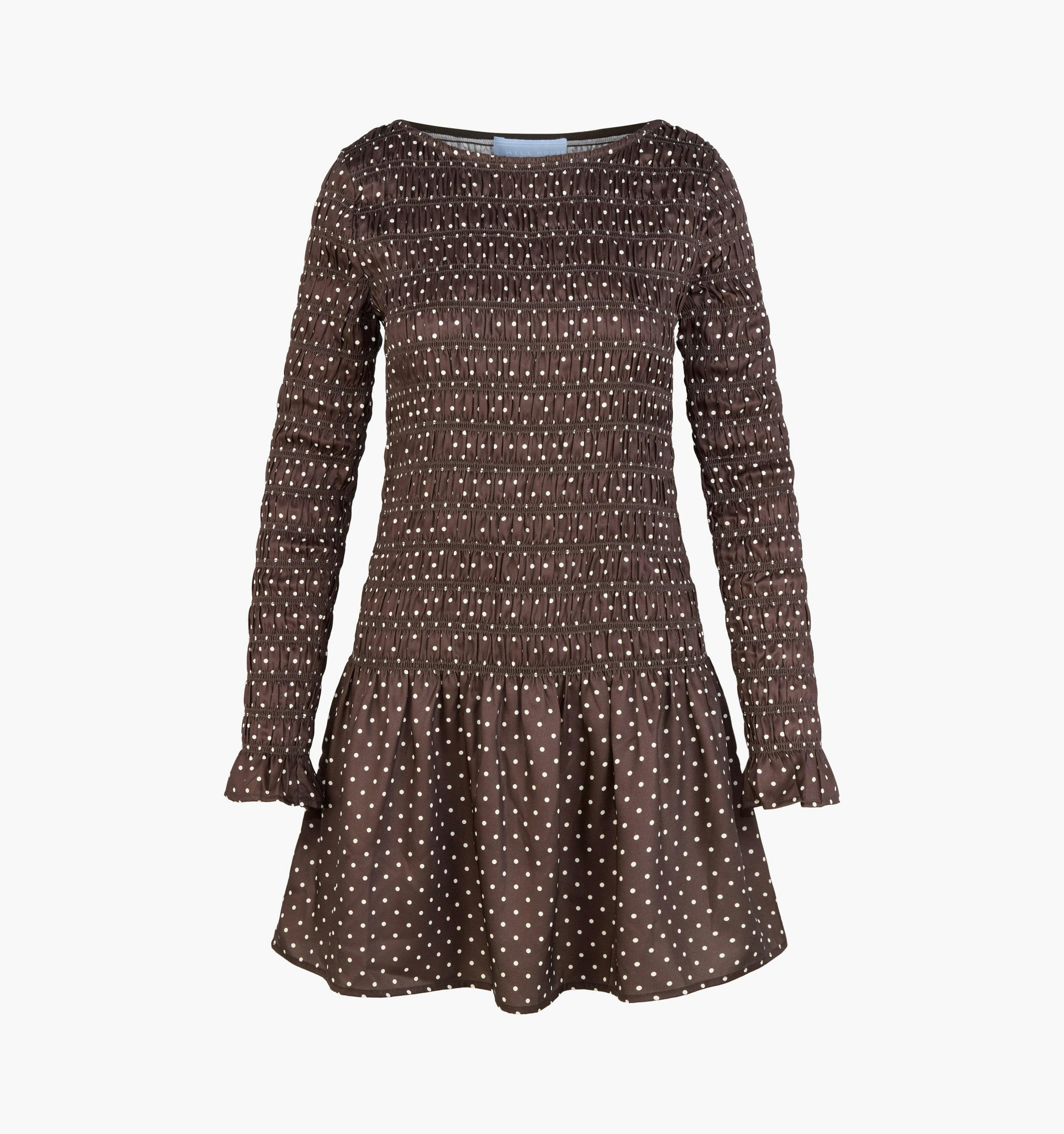 The Dalia Mini Nap Dress - Duke Dot Chocolate
