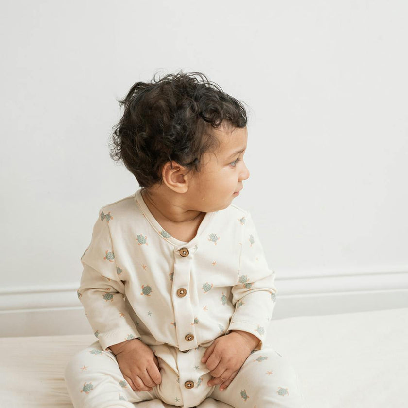 Quinn Magnetic Playsuit in Turtles