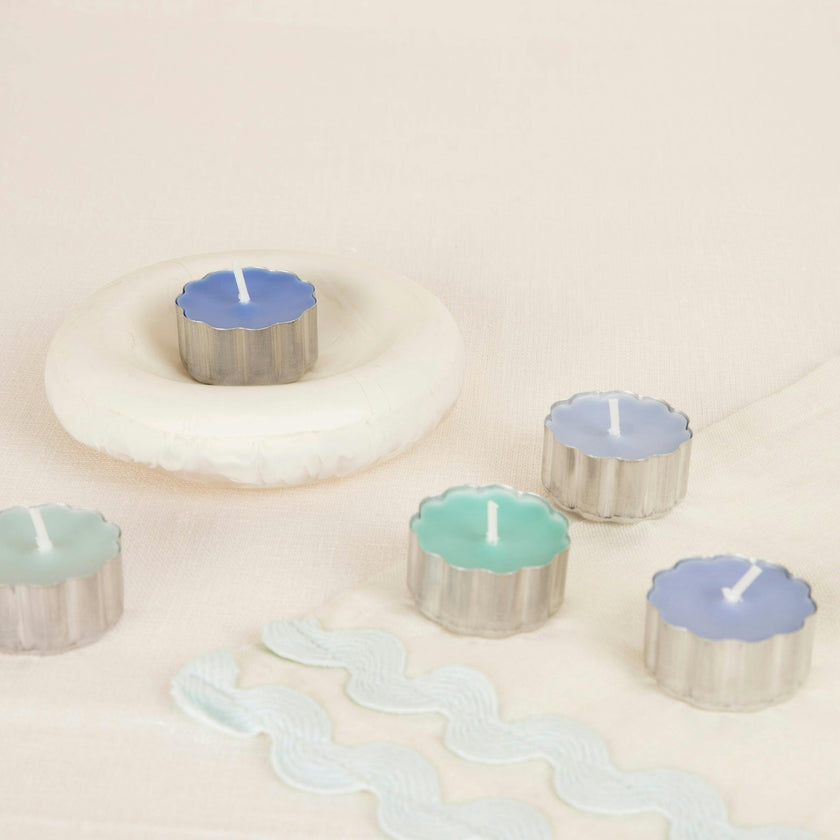 Blue & Green Tealight Candles