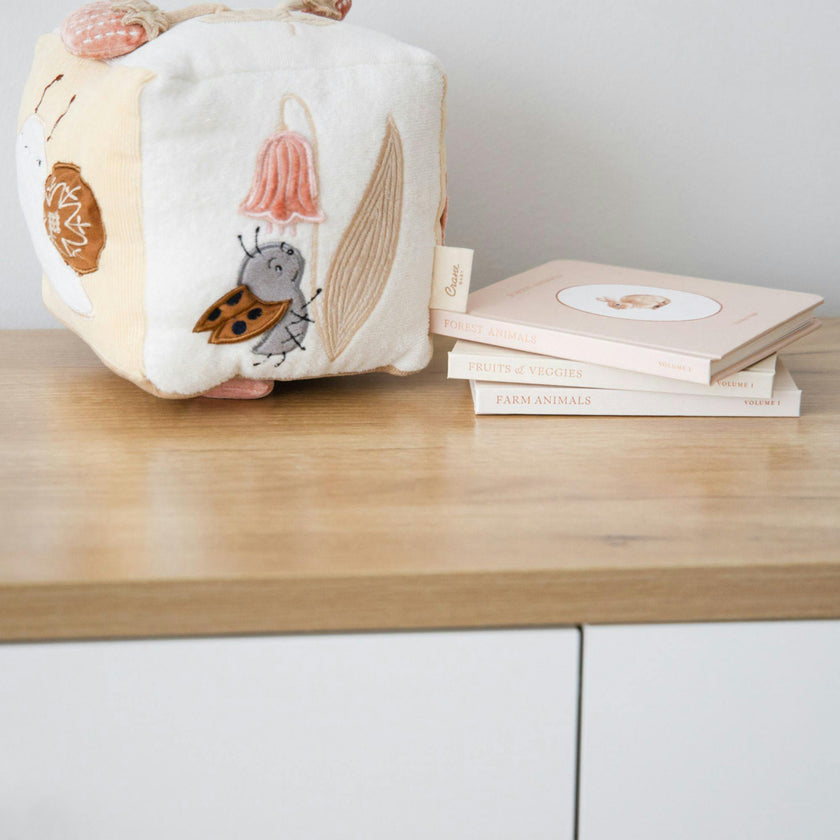 Violet Soft Plush Activity Cube