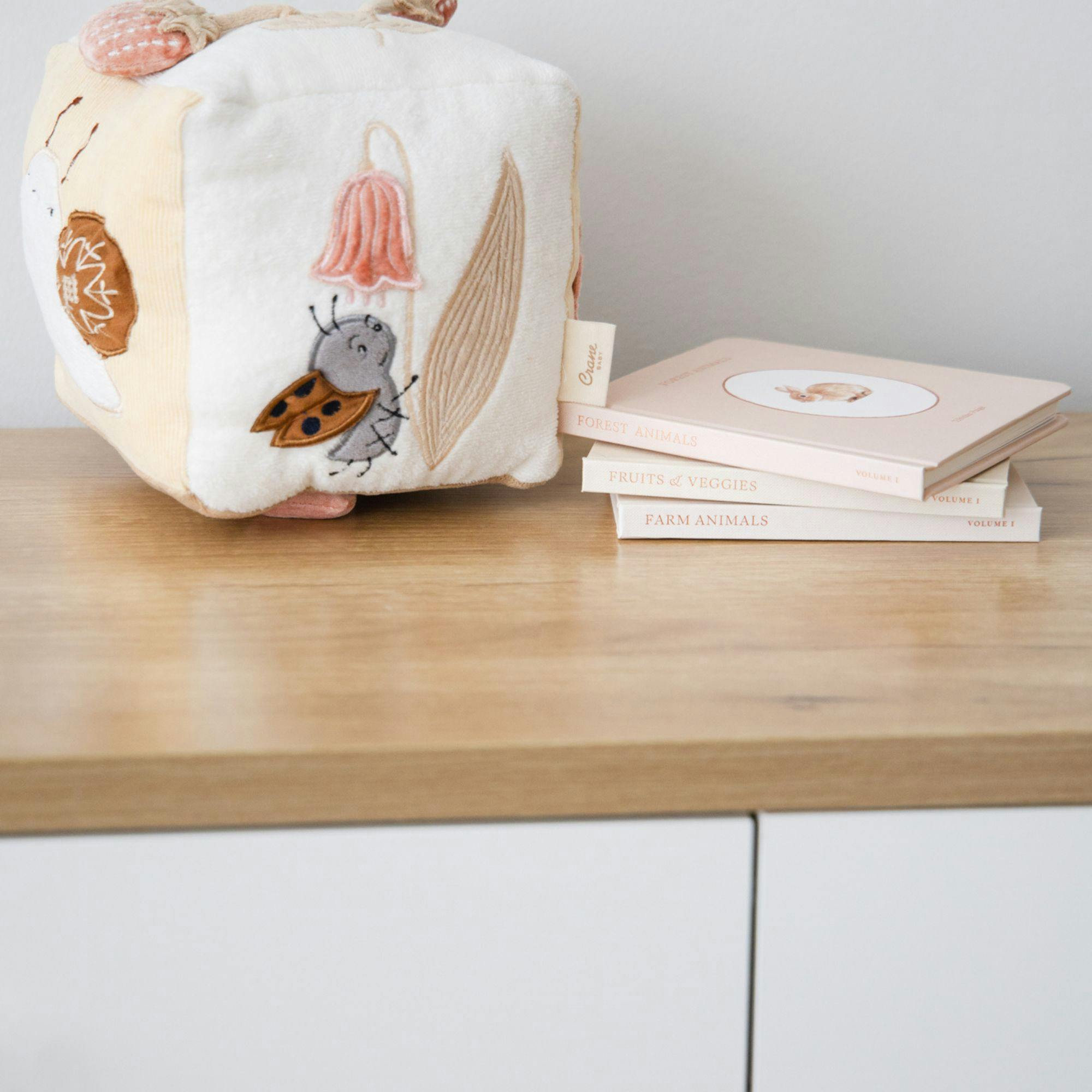 Violet Soft Plush Activity Cube