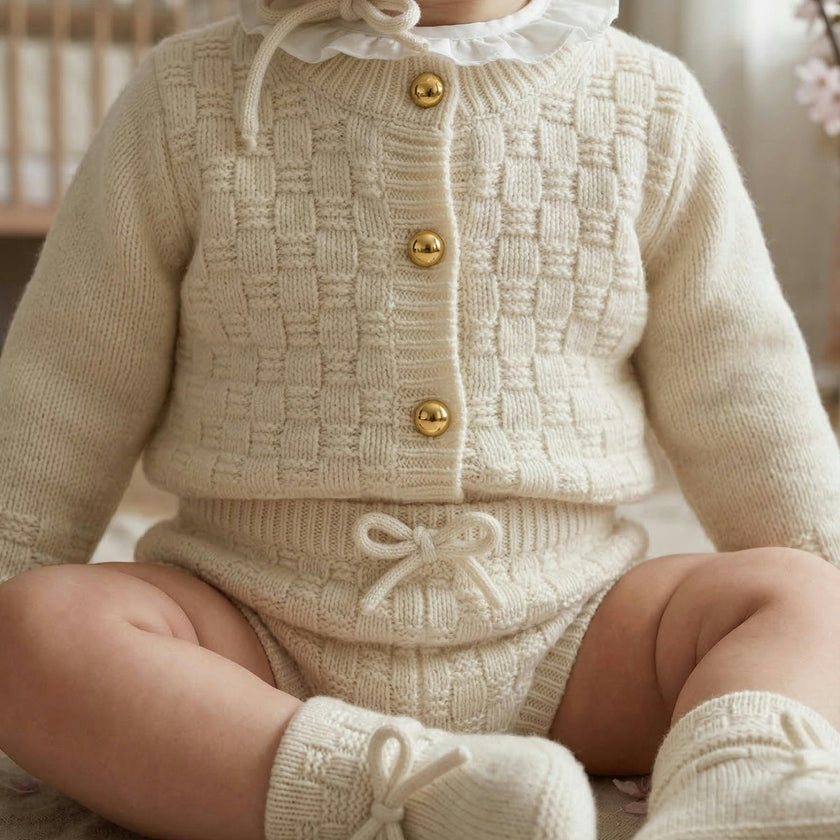 The Aspen Cashmere Baby Bloomer | Cream