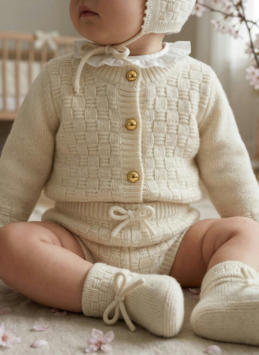 The Aspen Cashmere Baby Bloomer | Cream