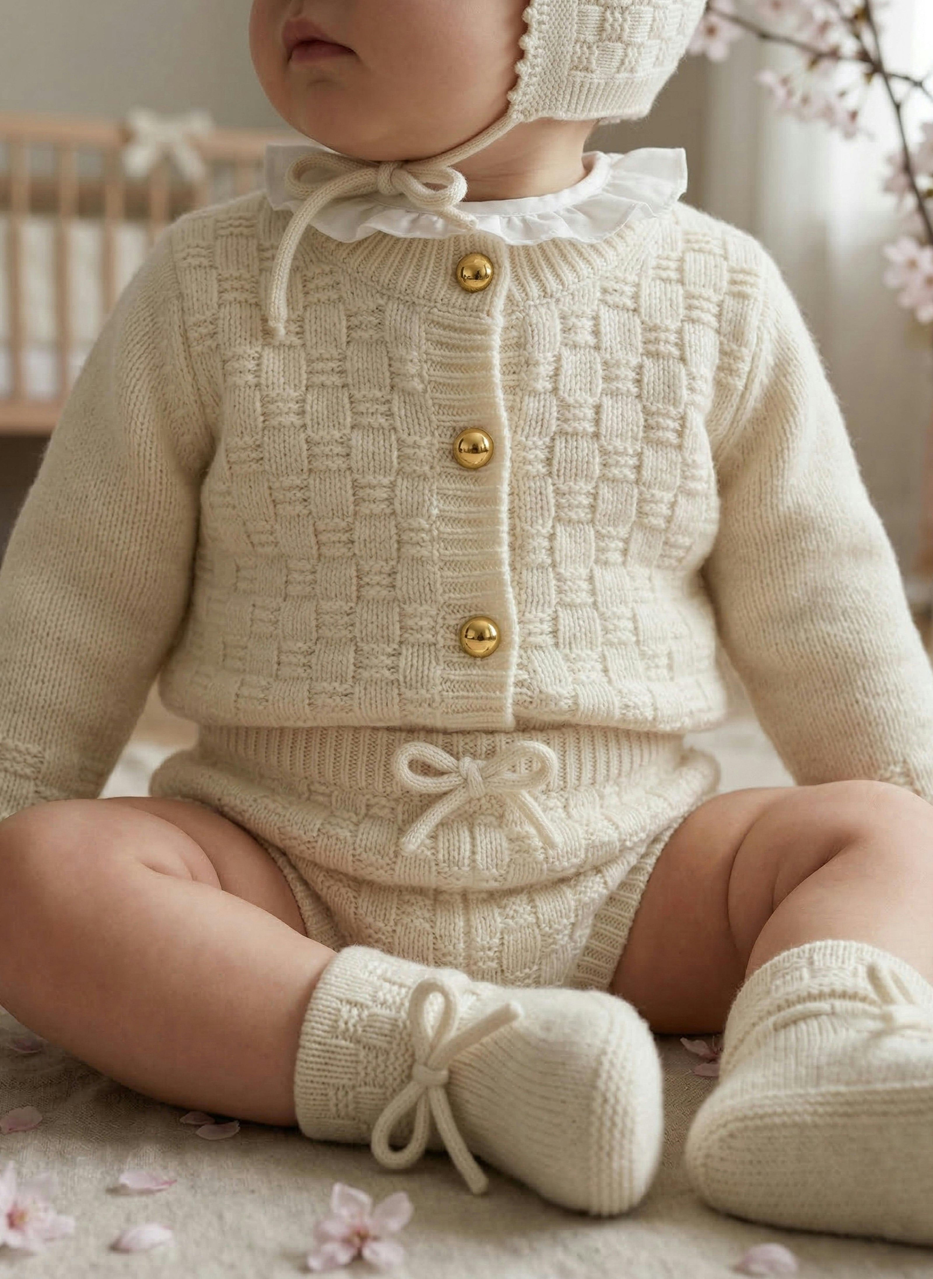 The Aspen Cashmere Baby Bloomer | Cream