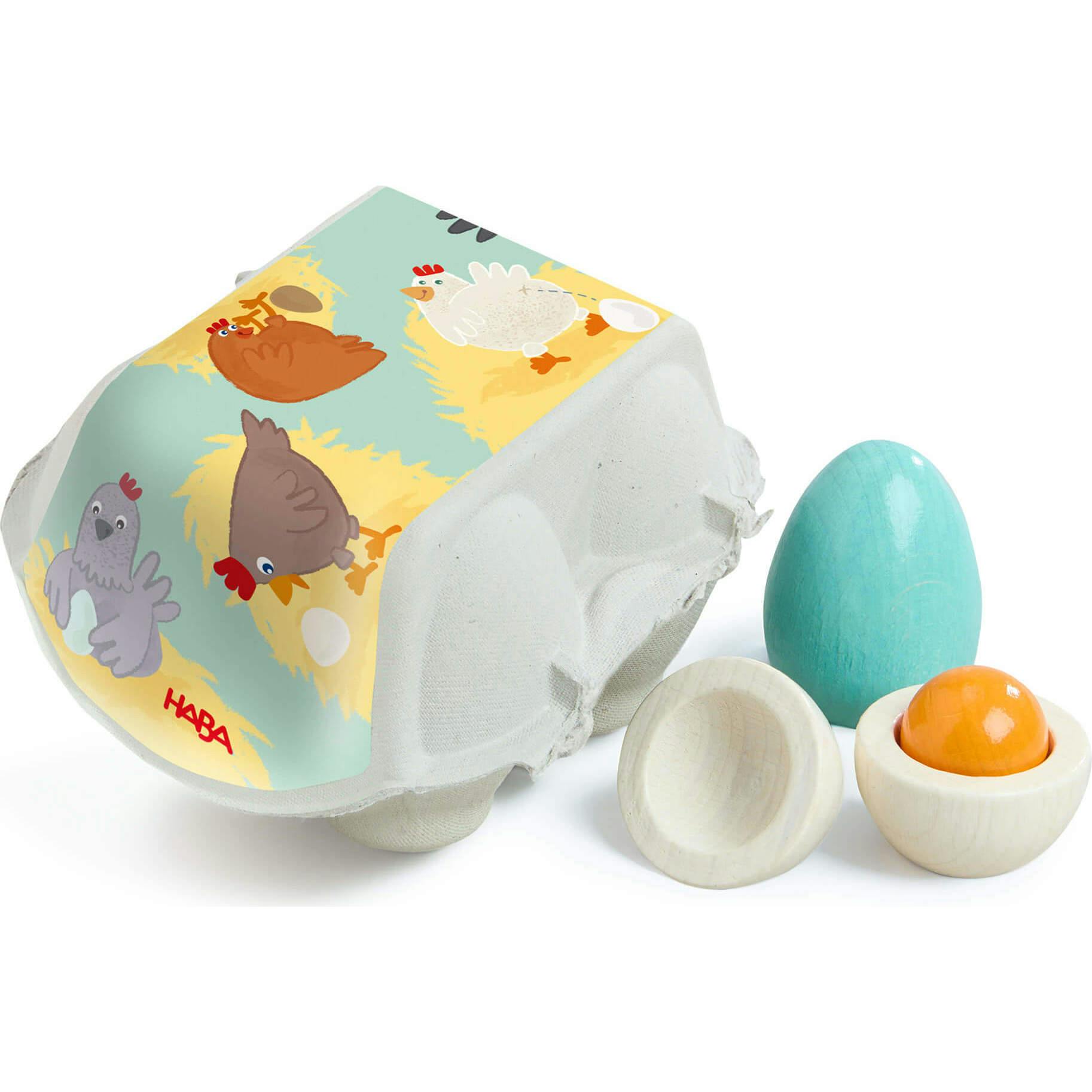 Creative Play – Wooden Eggs Play Food Set