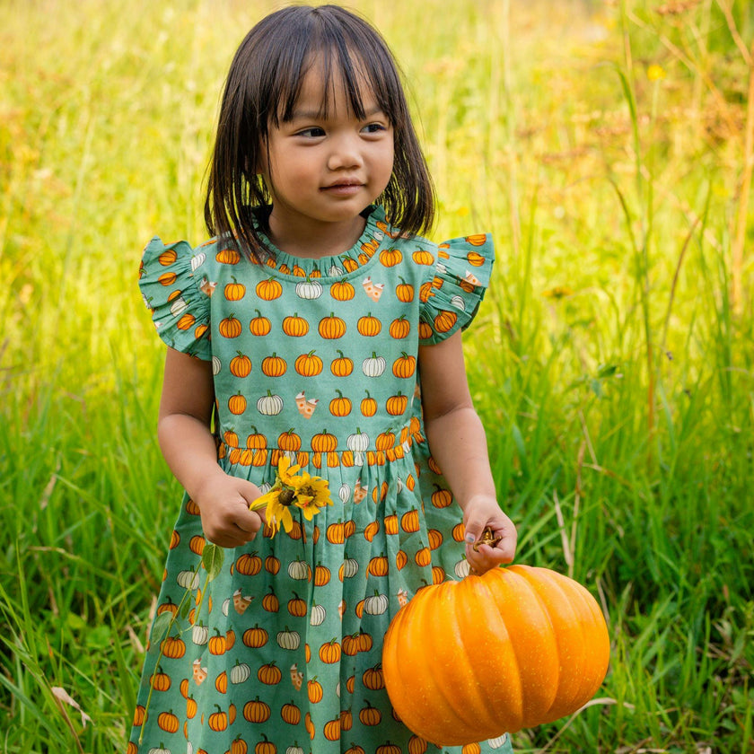 Pumpkin Spice Ruffle Dress
