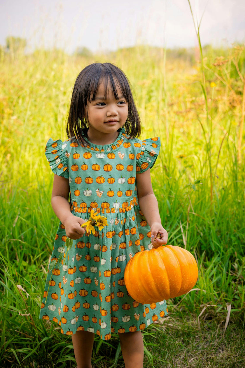 Pumpkin Spice Ruffle Dress