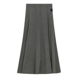 Paneled Midi Fleece Sweater Skirt