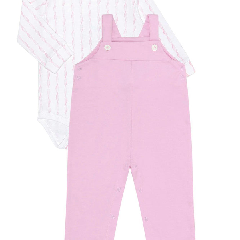 Pink Twirl Overall Set