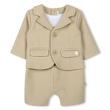 Beige and White Cotton Shortie