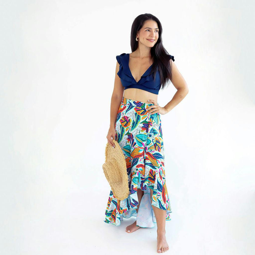 Women's Wrap Skirt - Paraiso Print