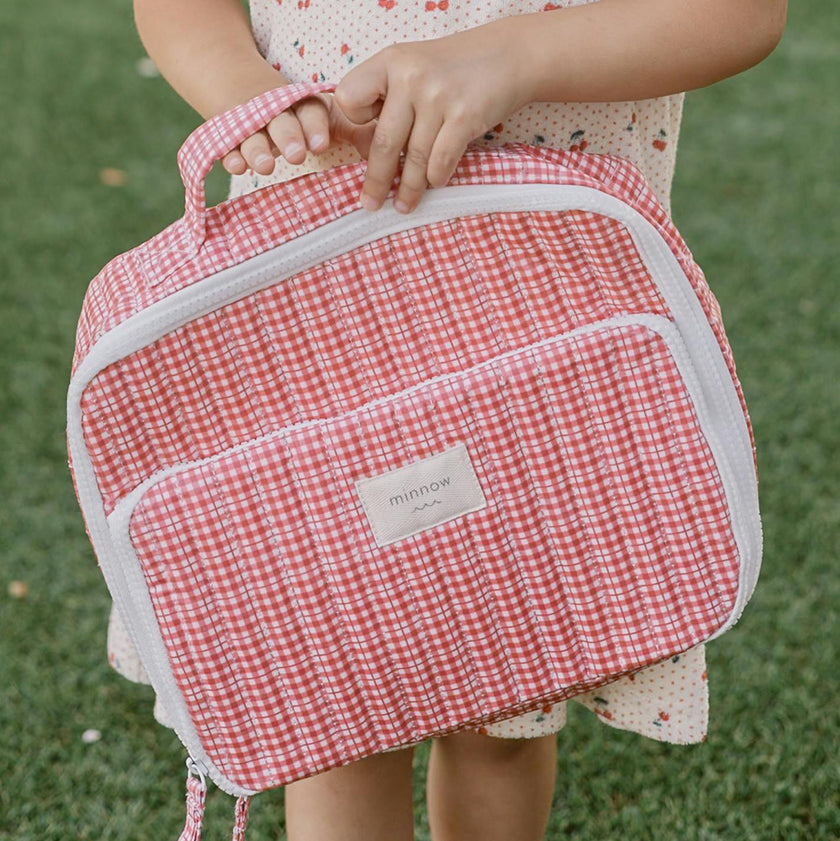 Poppy Gingham Coated Lunchbox