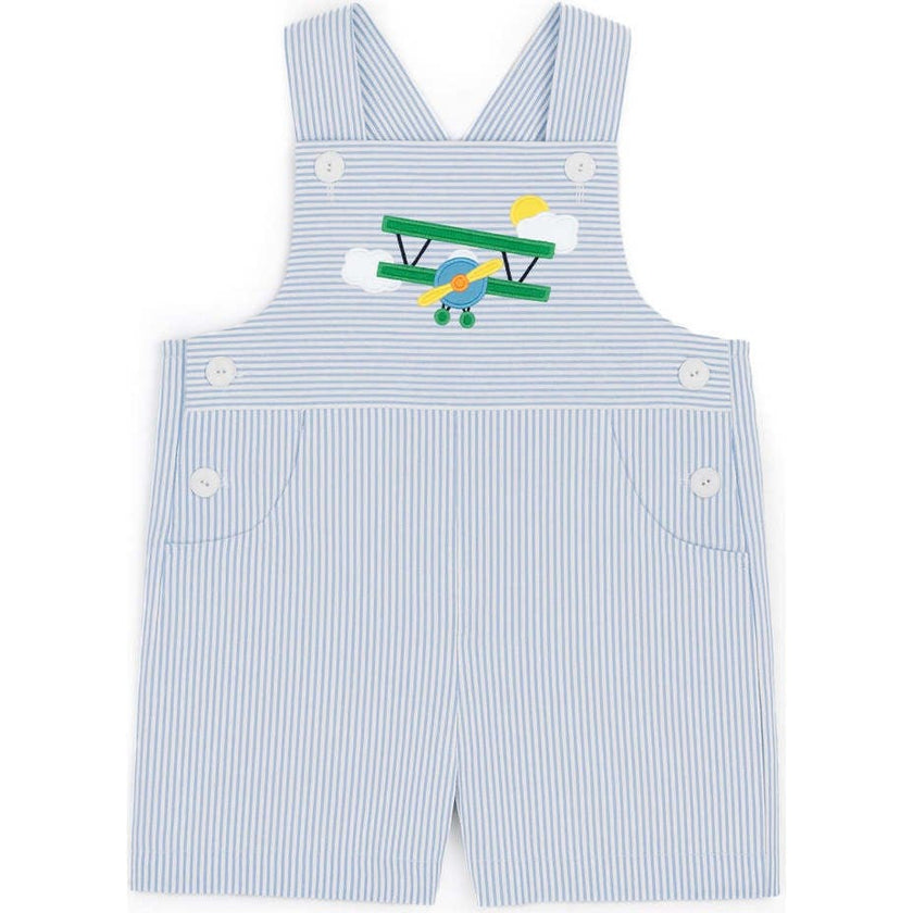 Seersucker Shortall With Airplane