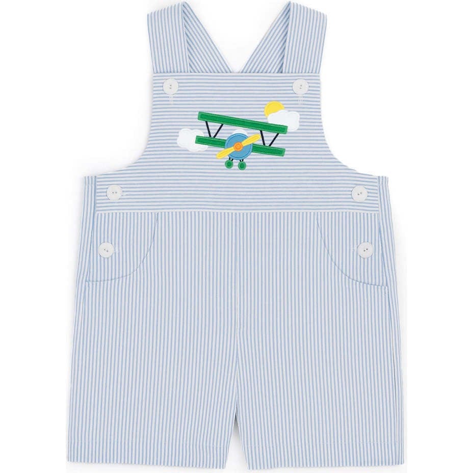 Seersucker Shortall With Airplane
