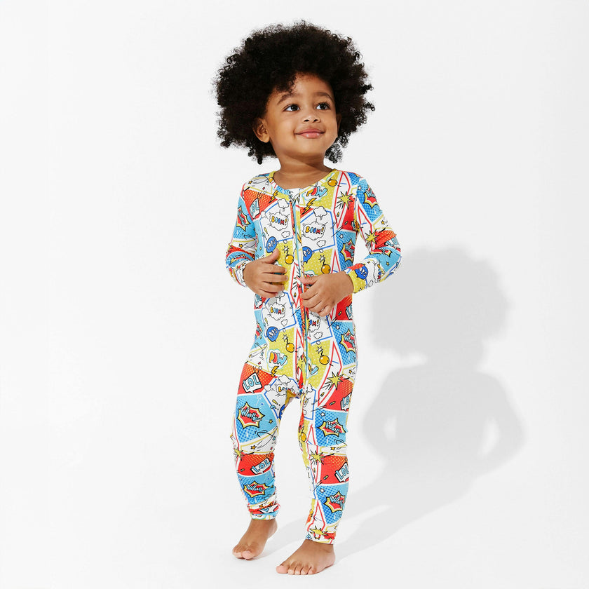 Comic Hero Bamboo Convertible Footie