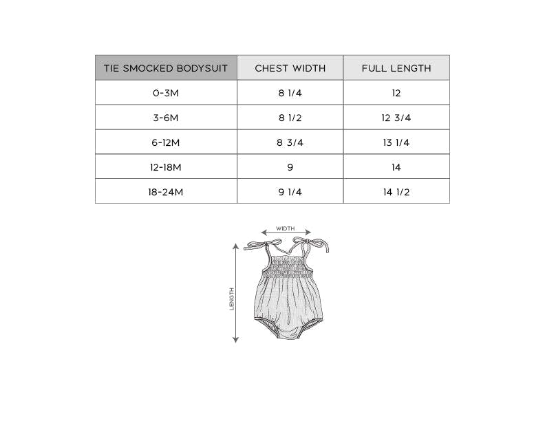 Baby Girl Tie-Smocked Bodysuit in American Cowgirl