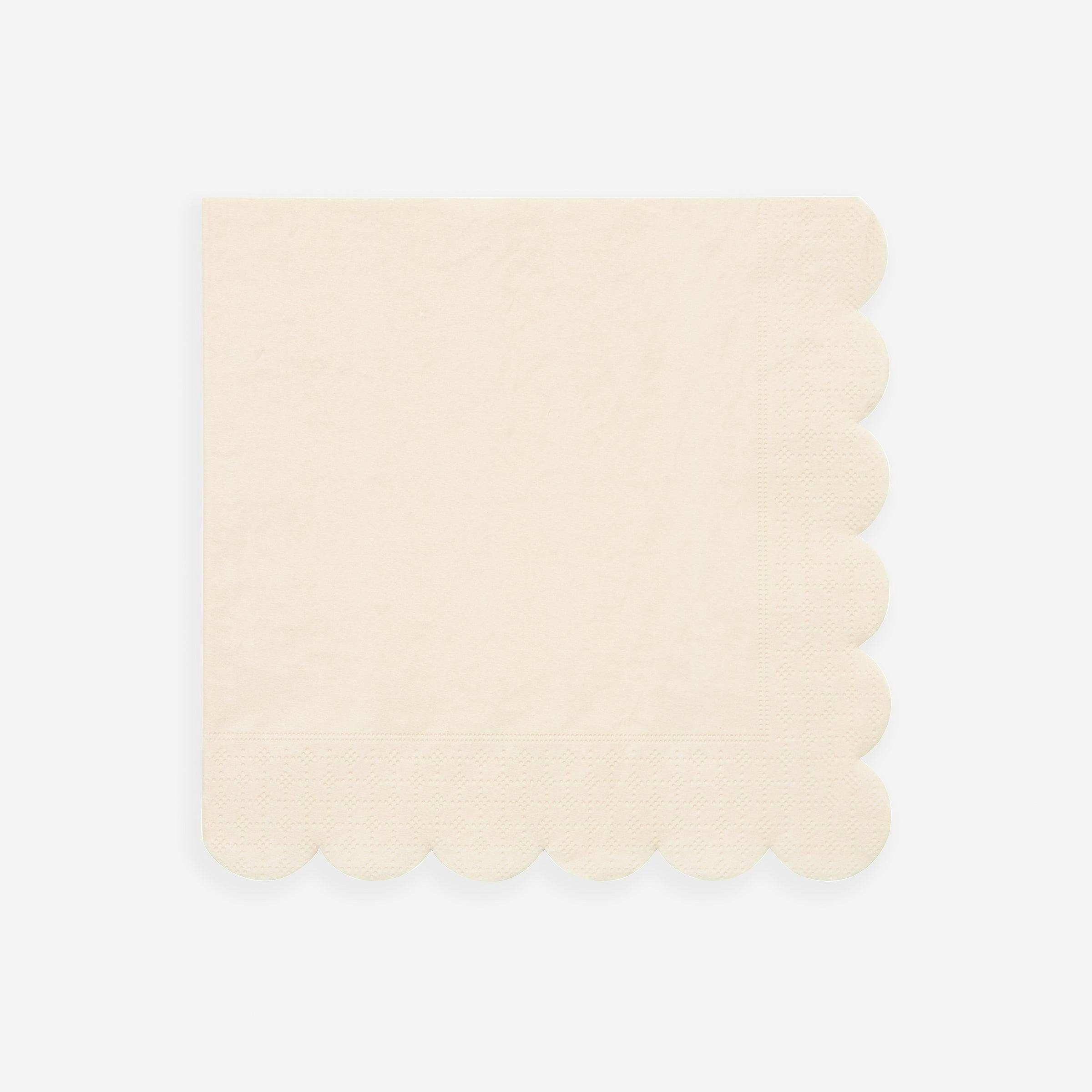 Large Cream Paper Napkins