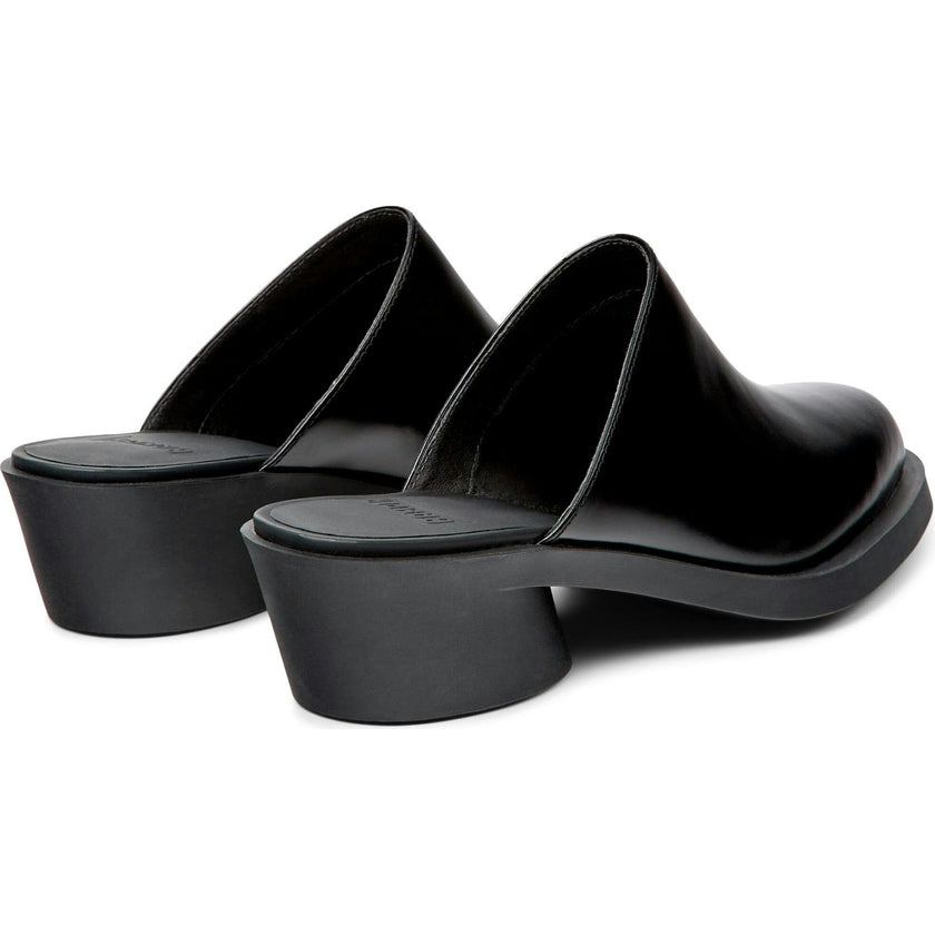 Women's Bonnie Leather Mules, Black