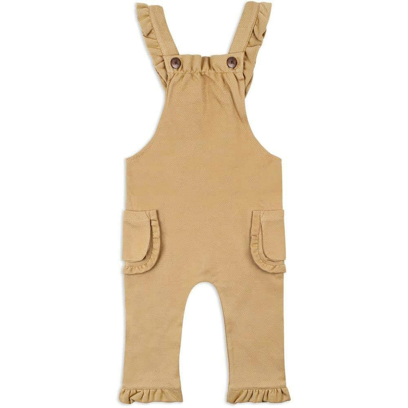 Rust Denim Ruffle Overall