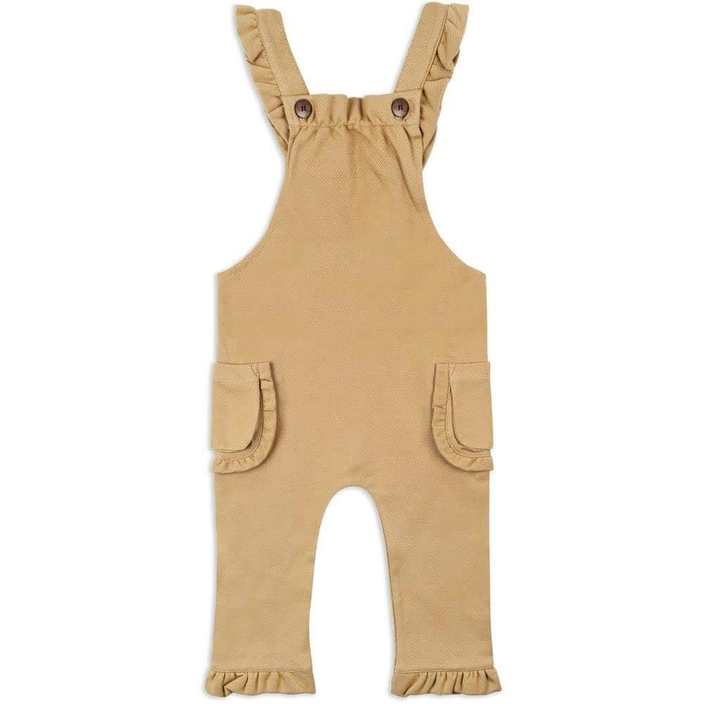 Rust Denim Ruffle Overall