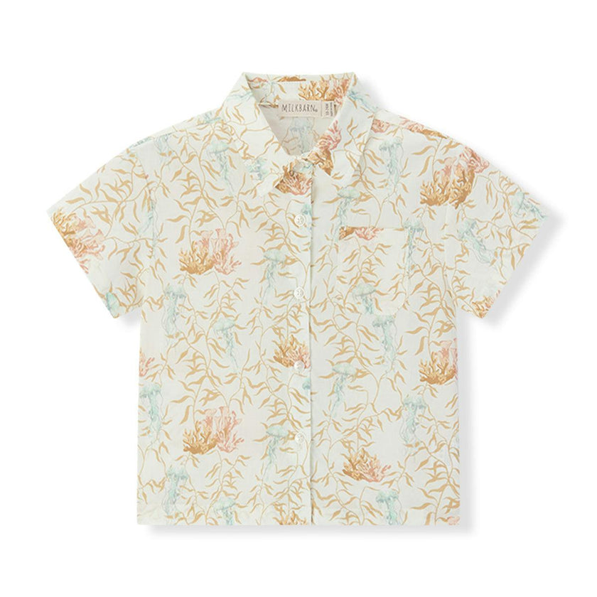 Under the Sea Collar Button-Up Shirt & Shorts Set