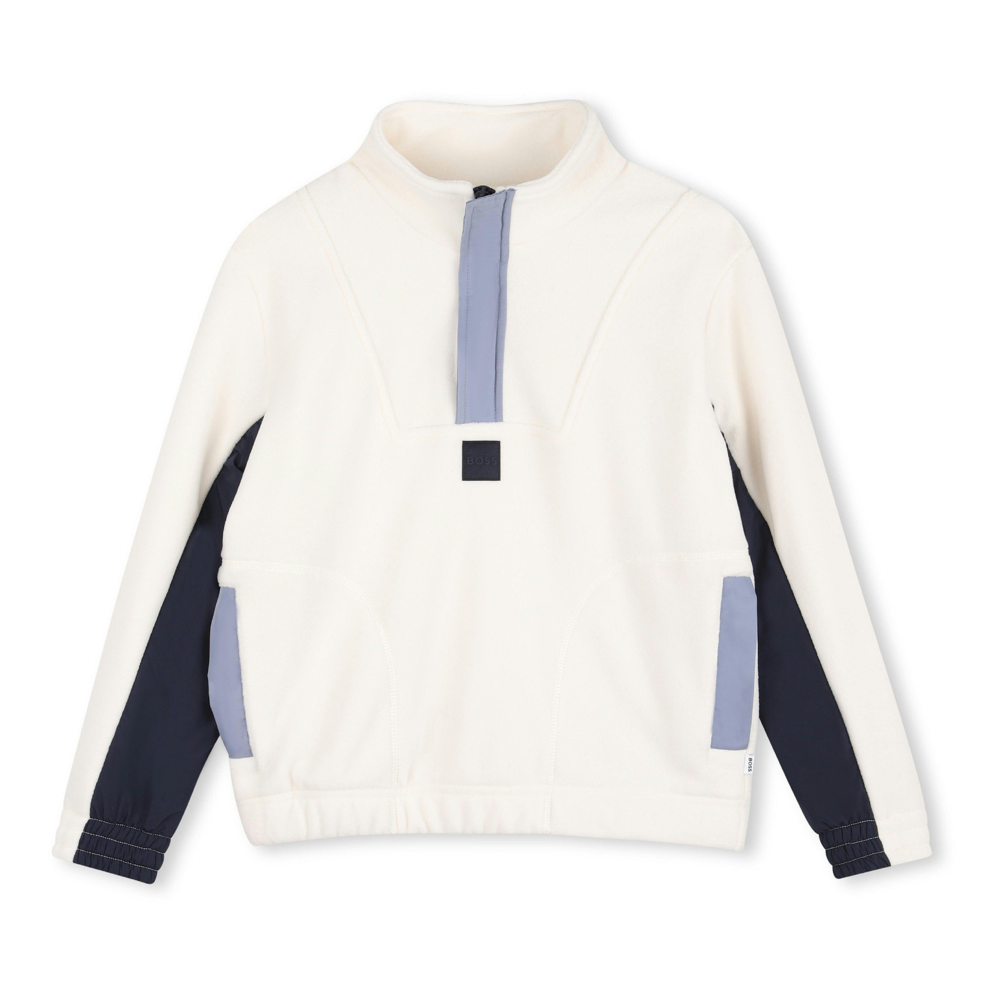 Ivory High-Neck Sweatshirt