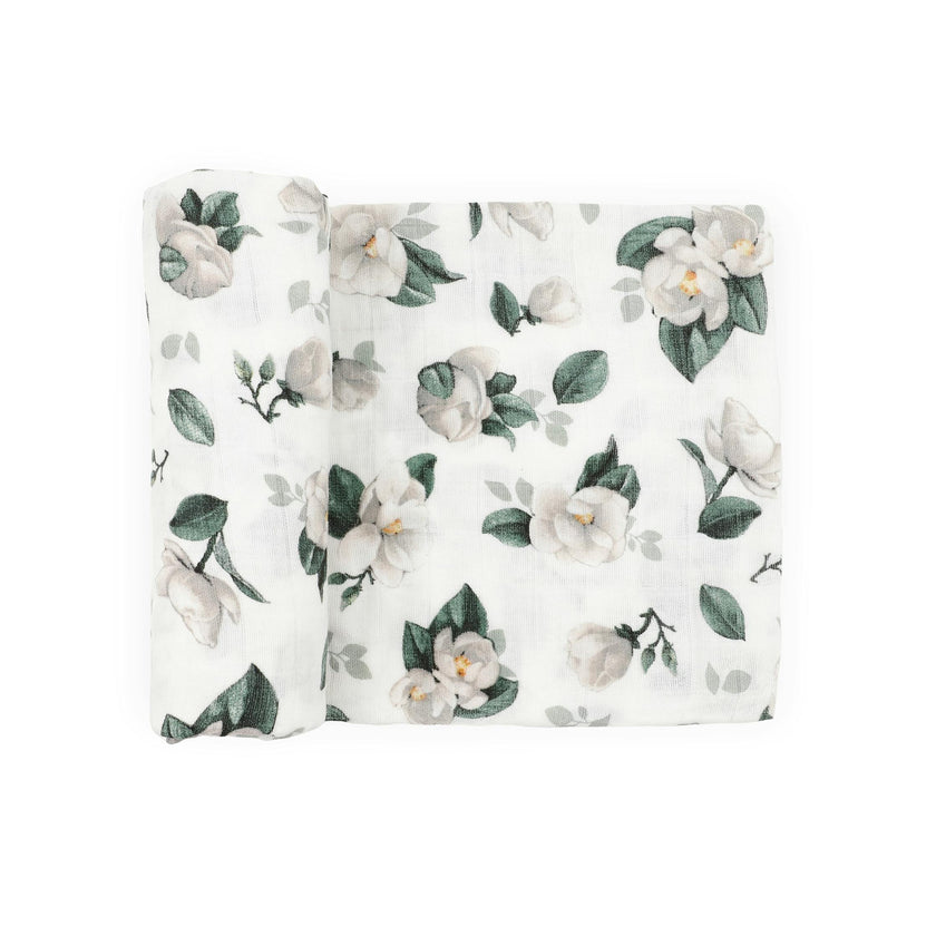 Organic Cotton Muslin Swaddle Blanket - Magnolia