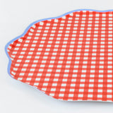 Red Gingham Dinner Plates